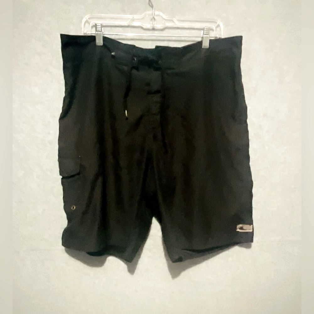 O'Neill Black Hyperdry Boardshorts Men's Large Cargo Pocket Surf Swim Trunks